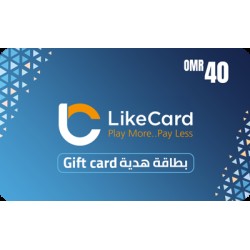 LikeCard Gift Card Oman Store OMR 40 LikeCard Gift Card Oman Store OMR 40