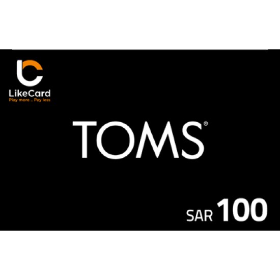 Toms Gift Card KSA Store SAR 100