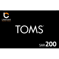 Toms Gift Card KSA Store SAR 200 Toms Gift Card KSA Store SAR 200