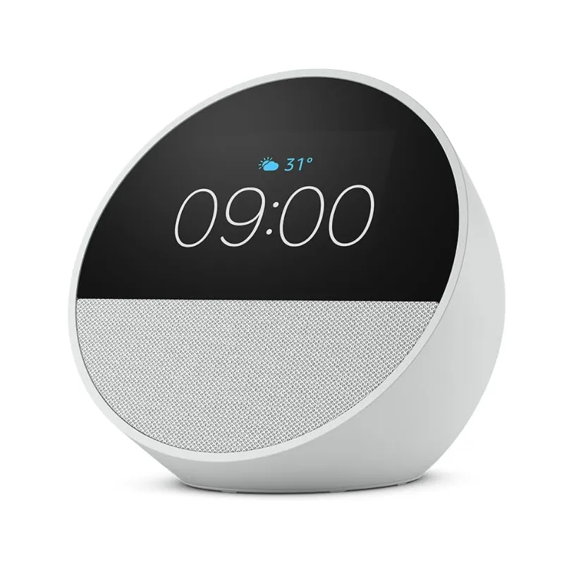 Echo Spot (2024 release), Smart alarm clock with vibrant sound + Alexa ...