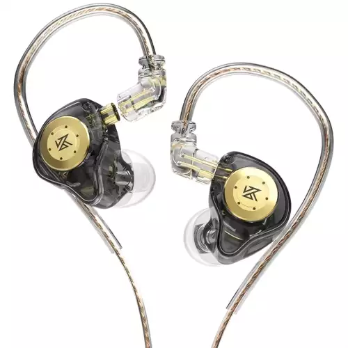 KZ EDX Pro in-ear Headphones Dual Magnetic Driver With Mic 3.5 - Black| 6970493061762