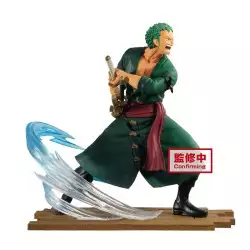 Banpresto ONE Piece Log File Selection-Fight-vol.1 Zoro Roronoa, Multiple Colors (BP16732)