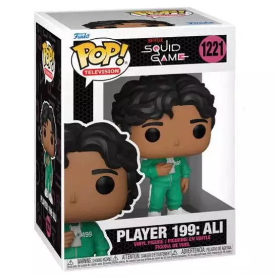 POP! Television: Squid Game- Player 199: Ali BY FUNKO (1221) - (Open Sealed) POP! Television: Squid Game- Player 199: Ali BY FUNKO (1221) - (Open Sealed)