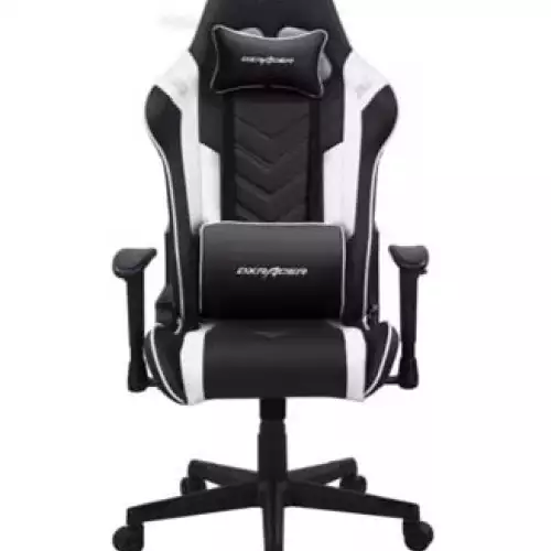 DXRacer Prince Series P132 Gaming Chair, 1D Armrests with Soft Surface, Black and White | GC-P132-NW-F2-158