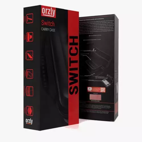 Orzly Carry Case Compatible with Nintendo Switch - Black 