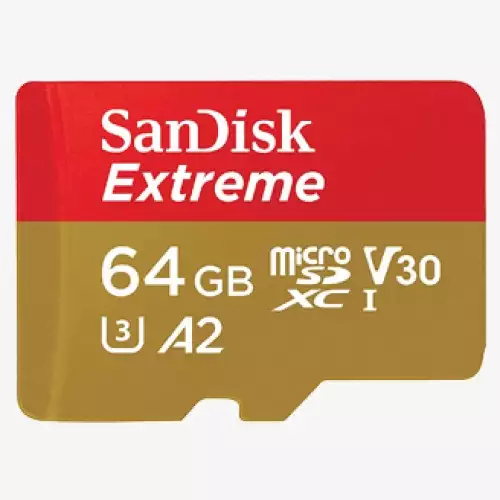 SanDisk 64GB Extreme microSD UHS-I U3 A2 160MB/s- SDSQXAH-064G-GN6MN