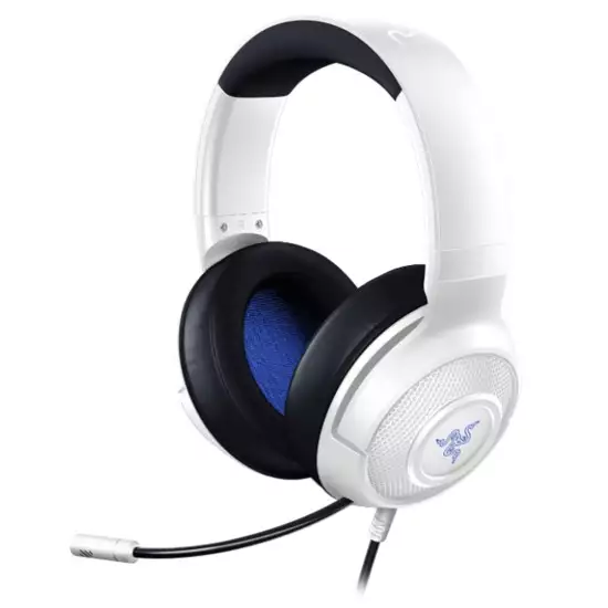 Razer Kraken X For Console: Wired Console Gaming Headset, Clear & Accurate Positional Audio, Ultra Light Ergonomic Build At 250G, Crystal Clear Communication Playstation White, Medium Razer Kraken X For Console: Wired Console Gaming Headset, Clear & Accurate Positional Audio, Ultra Light Ergonomic Build At 250G, Crystal Clear Communication Playstation White, Medium