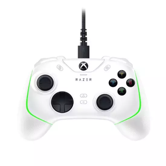 Razer Wolverine V2 Chroma Wired Gaming Pro Controller for Xbox Series X|S, Xbox One, PC, RGB Lighting, Remappable Buttons & Triggers, Mecha-Tactile Buttons & D-Pad, Trigger Stop-Switches - White