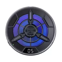 GameSir F9 Semiconductor Phone Cooler , Cooler Radiator with 7-Blade Fan, Real-time Temperature Display, 7-Color Cycle Cell Phone Cooler Compatible with iPhone/ Android Phone/Tablet/Switch/Steam Deck