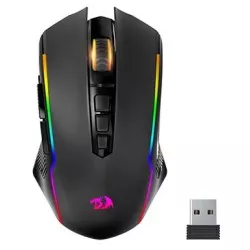 Redragon M910-KS Ranger Lite Wireless Gaming Mouse 8000 DPI, PC Gaming Mice with Fire Button, RGB Backlit Programmable Ergonomic Mouse Gamer, Rechargeable, 70Hrs for Windows, Mac Gamer, Black