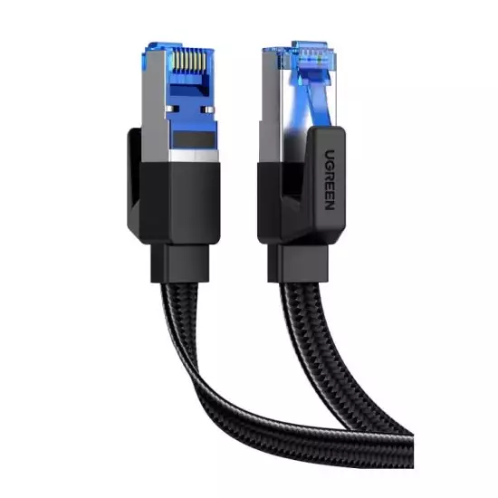 UGREEN Ethernet Cable 3M Cat 8 Internet Network Cable Flat Braided Shielded 40Gbps 2000MHz RJ45 Cable Compatible with Router Modem Xbox Gaming Switch PS5 PS4 PC TV Mac Laptop (40172) UGREEN Ethernet Cable 3M Cat 8 Internet Network Cable Flat Braided Shielded 40Gbps 2000MHz RJ45 Cable Compatible with Router Modem Xbox Gaming Switch PS5 PS4 PC TV Mac Laptop (40172)