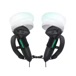 KIWI design Controller Grips Cover with Battery Opening, Adjustable with Knuckle Straps, Suitable for Large Hands Compatible with Quest 2 (Black)