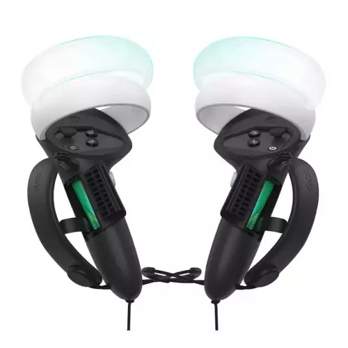 KIWI design Controller Grips Cover with Battery Opening, Adjustable with Knuckle Straps, Suitable for Large Hands Compatible with Quest 2 (Black)