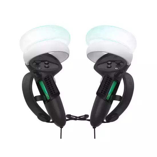 KIWI design Controller Grips Cover with Battery Opening, Adjustable with Knuckle Straps, Suitable for Large Hands Compatible with Quest 2 (Black)