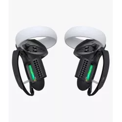 [Pro Version] KIWI design Controller Grip Cover with Battery Door Compatible with Quest 2 (Black 1 Pair)