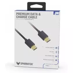 SparkFox Premium Braided Data and Charge Cable Type-C to Type-C For PlayStation 5