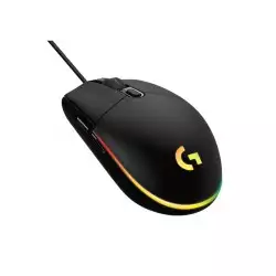 Logitech G203 Wired Gaming Mouse, 8,000 DPI, Rainbow Optical Effect LIGHTSYNC RGB, 6 Programmable Buttons, On-Board Memory, Screen Mapping, PC/Mac Computer and Laptop Compatible - Black