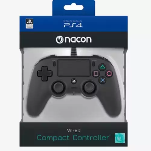 Nacon Wired Compact Controller for PlayStation 4 - Black