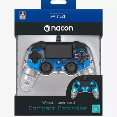 Nacon Wired Compact Controller for PlayStation 4 - Light Blue