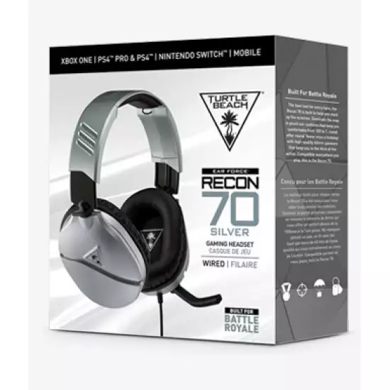 Turtle Beach Recon 70 Silver Headset (Used) Turtle Beach Recon 70 Silver Headset (Used)