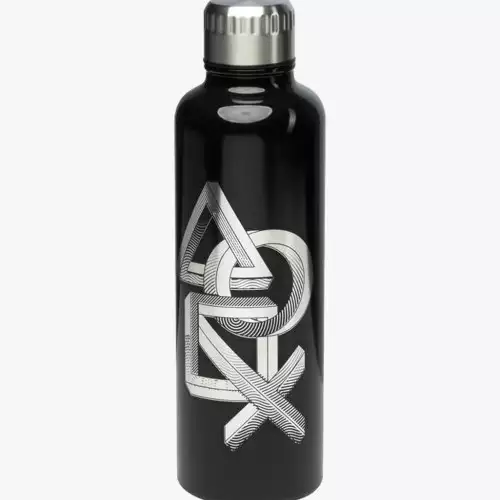 Playstation Metal Water Bottle Black  PS5 