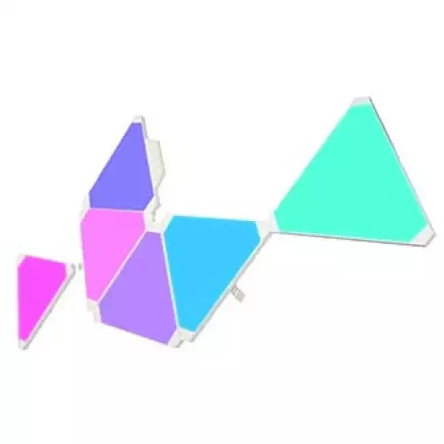 Cololight Smart Gaming Room Decor, Music Sync Wall Lights for Bedroom, Triangle Gaming Setup Lights with 6 Connection Slots, Work with Alexa Google Gift for Men 6pcs