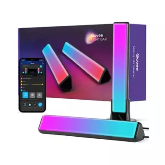 Govee Smart Light Bars, RGBICWW Smart LED Lights with 12 Scene Modes and Music Modes, Bluetooth Color Light Bar for Entertainment, PC, TV, Room Decoration (Doesn't Support WiFi or Alexa) Govee Smart Light Bars, RGBICWW Smart LED Lights with 12 Scene Modes and Music Modes, Bluetooth Color Light Bar for Entertainment, PC, TV, Room Decoration (Doesn't Support WiFi or Alexa)