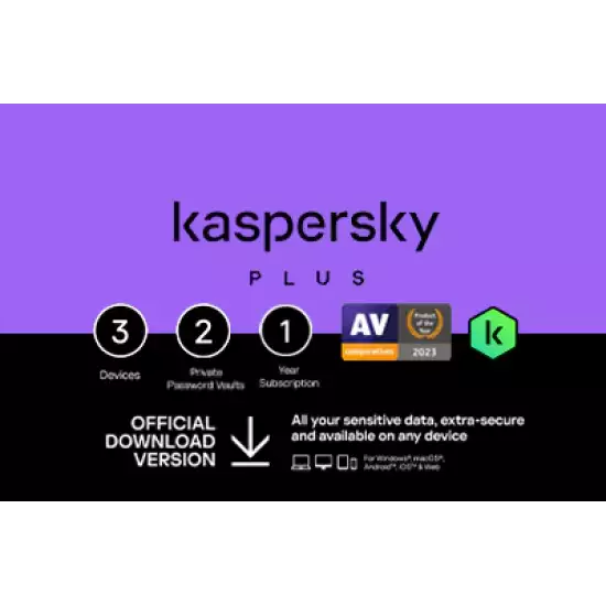Kaspersky Plus Subscription UAE Store 1 Year 3 Devices