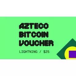 Azteco Bitcoin Crypto Voucher - Lightning - 25 USD	