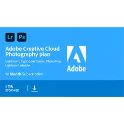 Adobe Creative Cloud Photography plan with 1TB 1 Year Subscription Adobe Creative Cloud Photography plan with 1TB 1 Year Subscription
