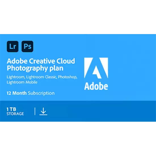Adobe Creative Cloud Photography plan with 1TB 1 Year Subscription Adobe Creative Cloud Photography plan with 1TB 1 Year Subscription