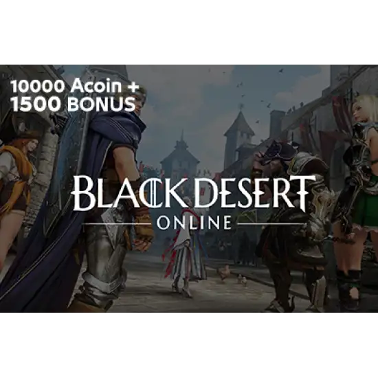 Black Desert Online Gift Card Acoin 10000 (+1500 Bonus) Black Desert Online Gift Card Acoin 10000 (+1500 Bonus)