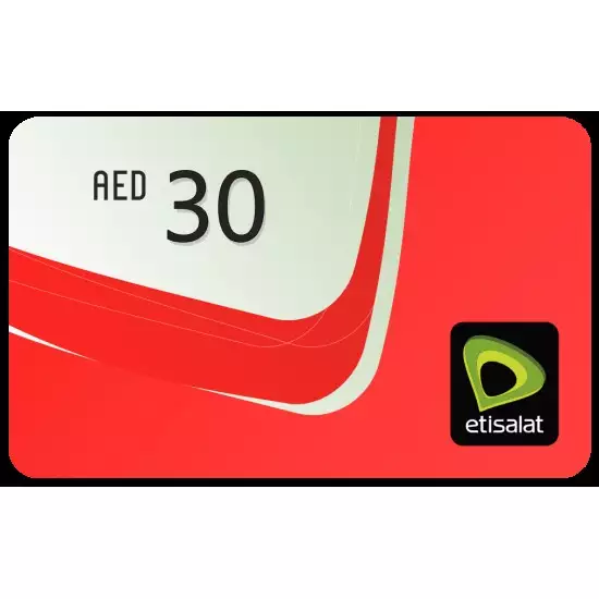 Etisalat Prepaid Card 30 AED Etisalat Prepaid Card 30 AED