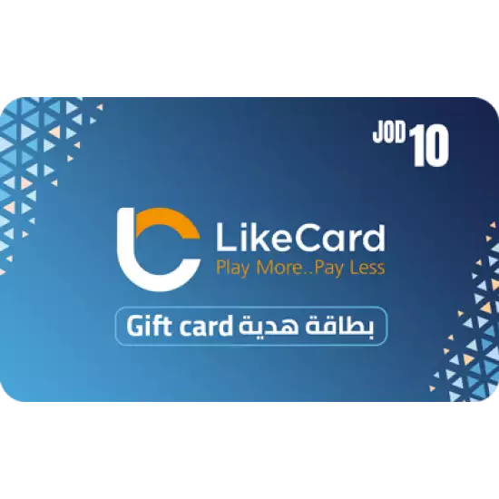 LikeCard Gift Card Jordan Store JOD 10 LikeCard Gift Card Jordan Store JOD 10