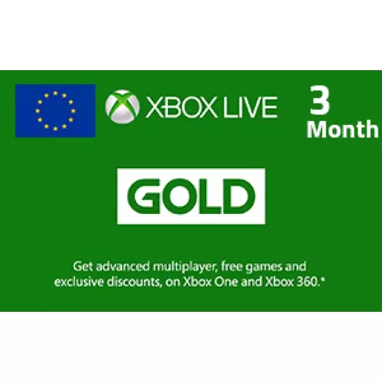 Xbox Live 3 Months - Europe Xbox Live 3 Months - Europe