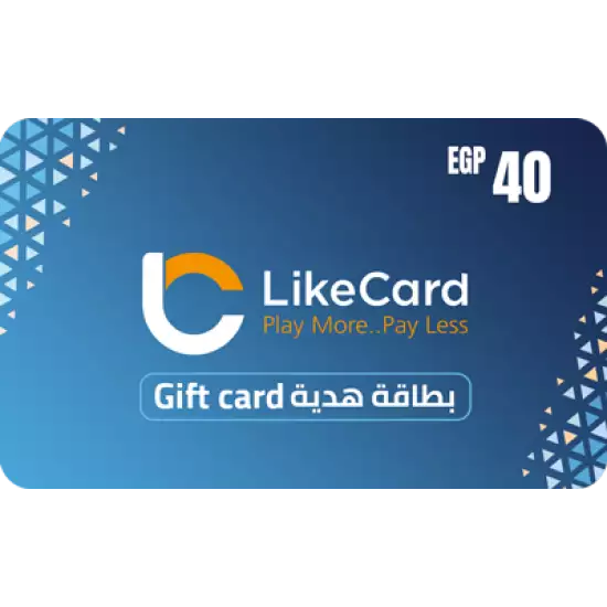 LikeCard Gift Card Egypt Store EGP 40 LikeCard Gift Card Egypt Store EGP 40