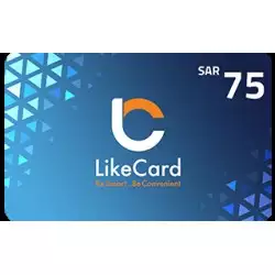 LikeCard Gift Card 75 SAR (KSA Account) LikeCard Gift Card 75 SAR (KSA Account)