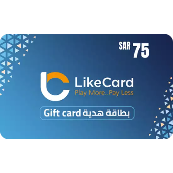LikeCard Gift Card KSA Store SAR 75 LikeCard Gift Card KSA Store SAR 75