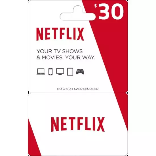 NETFLIX CARD 30$ for USA account NETFLIX CARD 30$ for USA account