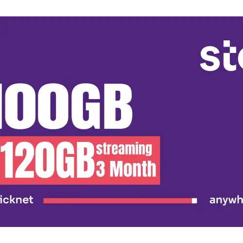 QuickNet 100GB+120GB streaming 3 Months