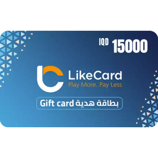 LikeCard Iraq store 15,000 IQD LikeCard Iraq store 15,000 IQD