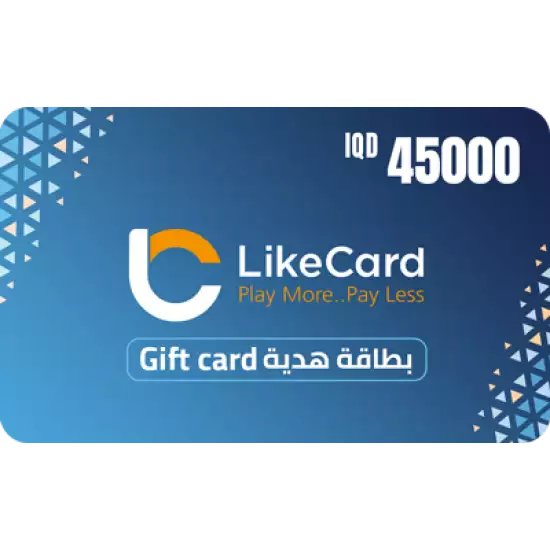 LikeCard Iraq store 45,000 IQD LikeCard Iraq store 45,000 IQD