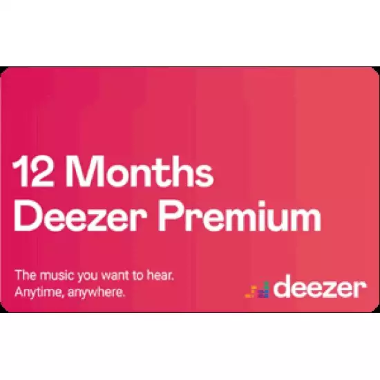 Deezer Premium Subscription Global Store 12 Months Deezer Premium Subscription Global Store 12 Months