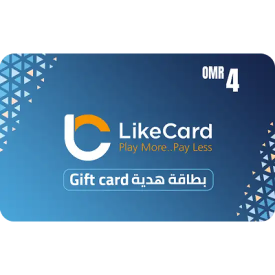 LikeCard Gift Card Oman Store OMR 4 LikeCard Gift Card Oman Store OMR 4