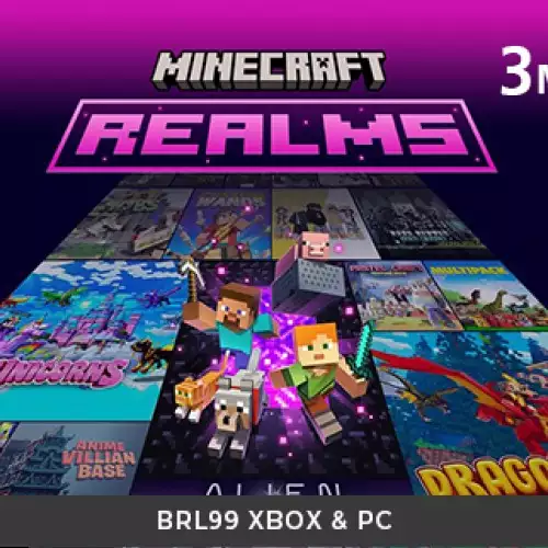 Minecraft Realms 3M - Bedrock XBOX & PC