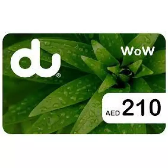 Du Prepaid Card 210 AED - UAE Du Prepaid Card 210 AED - UAE
