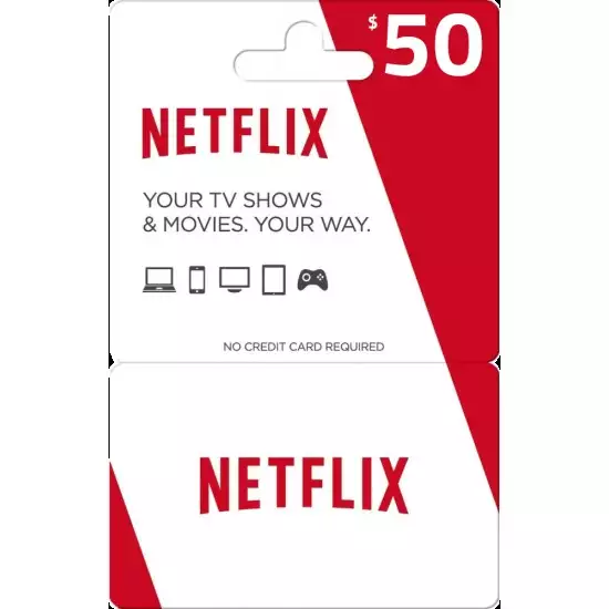 NETFLIX CARD 50$ for USA  account