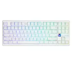 AULA F87 PRO V2 TKL Gasket-Mounted Wireless Gaming Keyboard – White Contours AULA F87 PRO V2 TKL Gasket-Mounted Wireless Gaming Keyboard – White Contours