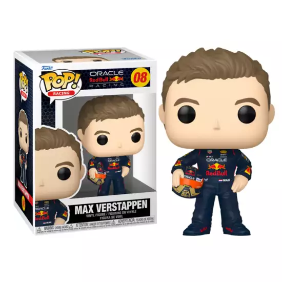 Funko Pop! Sports: Racing Formula 1- Oracle Red Bull Racing - Max Verstappen with Helmet (08) Funko Pop! Sports: Racing Formula 1- Oracle Red Bull Racing - Max Verstappen with Helmet (08)