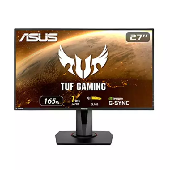 ASUS TUF Gaming VG279QR Monitor 27” Inch 1080P - FHD, IPS, 165Hz, 1MS Extreme Low Motion Blur, G-SYNC Compatible, Shadow Boost, VESA Mountable, DisplayPort, HDMI, Height Adjustable ASUS TUF Gaming VG279QR Monitor 27” Inch 1080P - FHD, IPS, 165Hz, 1MS Extreme Low Motion Blur, G-SYNC Compatible, Shadow Boost, VESA Mountable, DisplayPort, HDMI, Height Adjustable